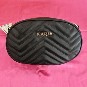 New Black/Gold Karia Convertible Crossbody Purse Fanny Pack Bum Bag